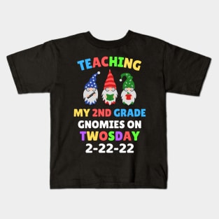 Teaching My 2nd Grade Gnomies on Twosday Kids T-Shirt